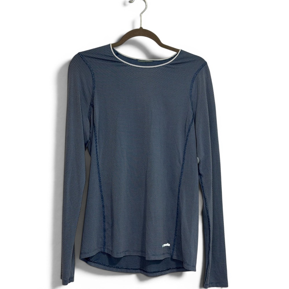 Patagonia Capilene Long Sleeve Performance Shirt Blue Patterned Womens Large